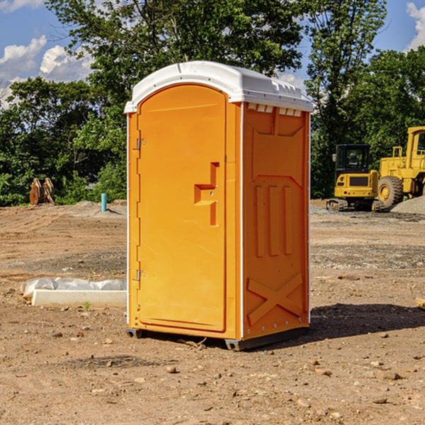 how often are the porta potties cleaned and serviced during a rental period in Minerva